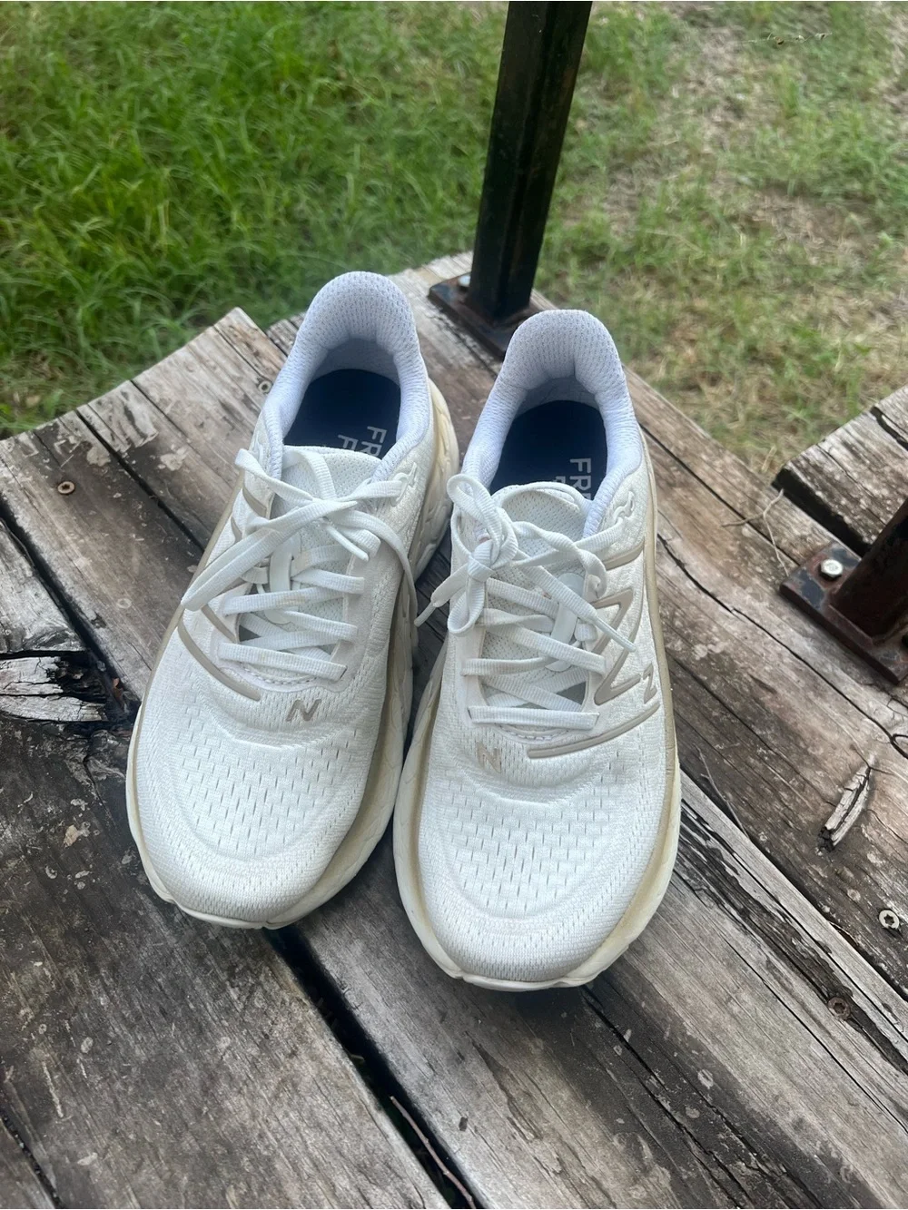 New Balance Women's White Athletic Running Sneakers